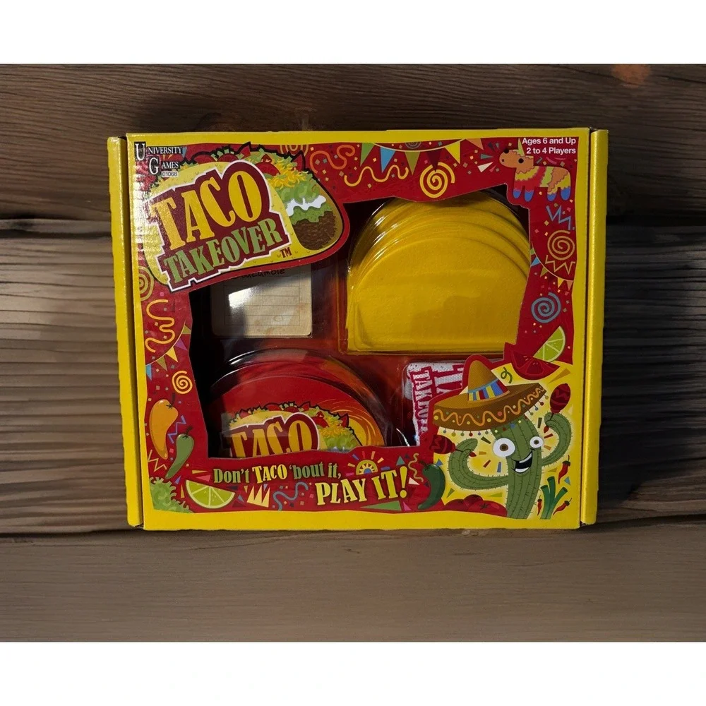 University Games Taco Takeover Food Stuffing Party Game for Kids Ages 6+ Fiesta
